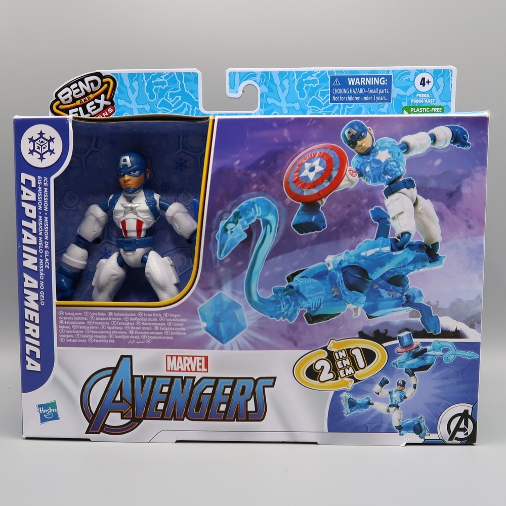 Marvel Avengers Captain America Bend and Flex Missions Figure New